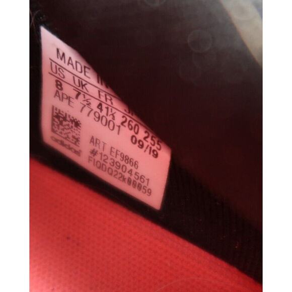 Adidas Shoes Mens 8 Athletic Trainers Dame 6 Basketball Sneakers Black Red Mid - Picture 13 of 13